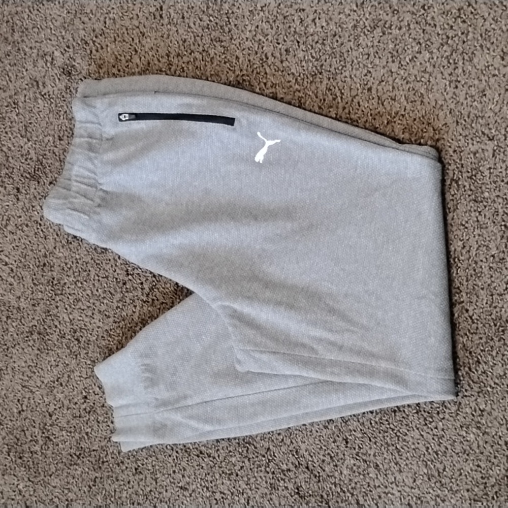 Puma BMW Motorsport Sweatpants Joggers Mens L Gray Racing Pants Logo Premium